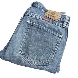 Wrangler Mens Regular Fit Jeans Blue Denim 33 x 30 Authentic‎ Distressed
